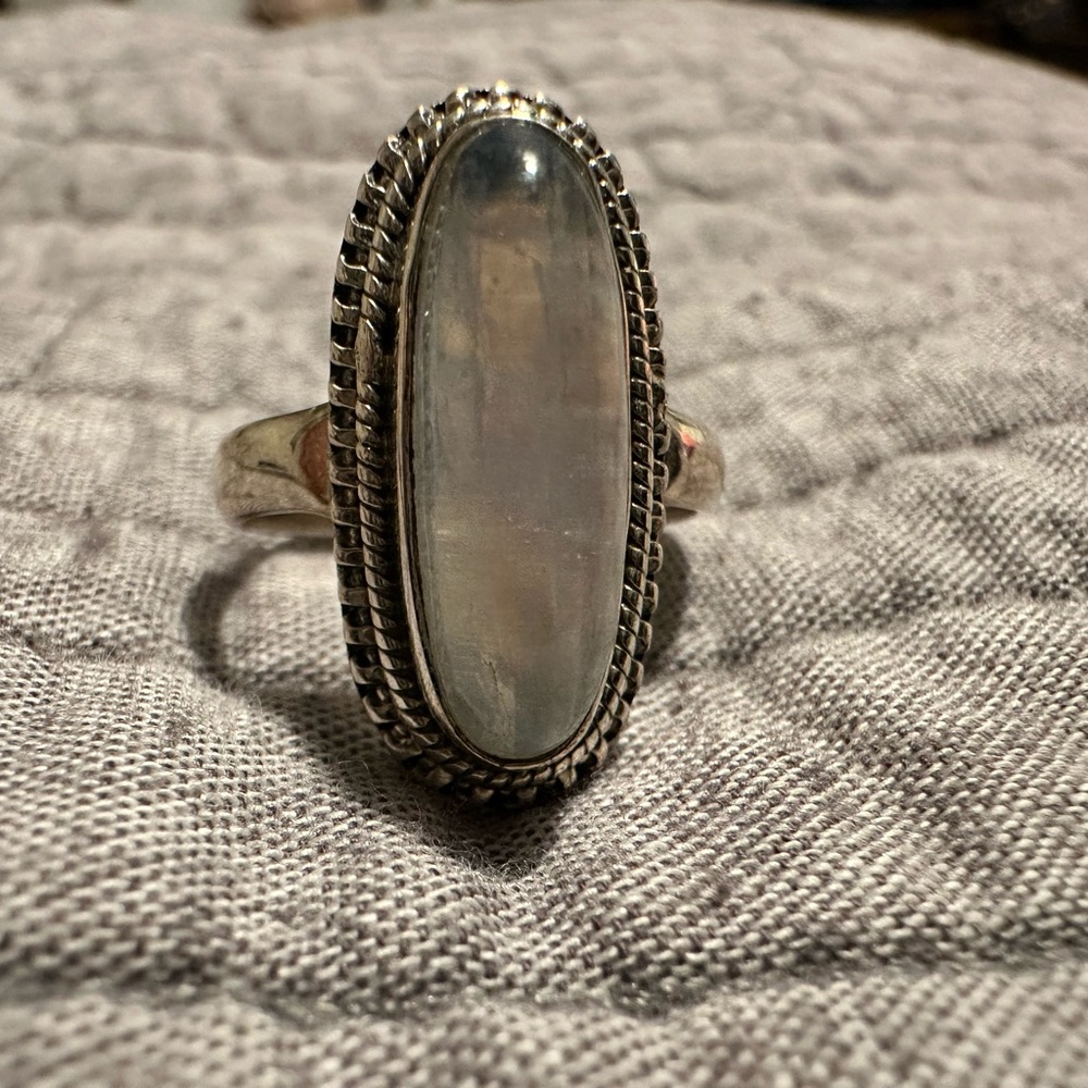 Enamel Teal Cordoba Stacker Ring
